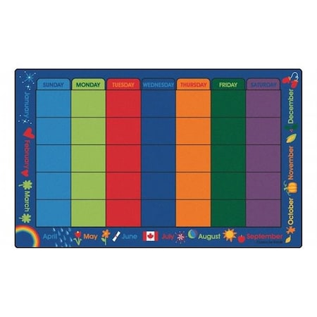 Carpets For Kids Carpets for Kids 6412 Canadian Calendar Celebrations Rug; 7 ft. 6 in. x 12 ft. 6412